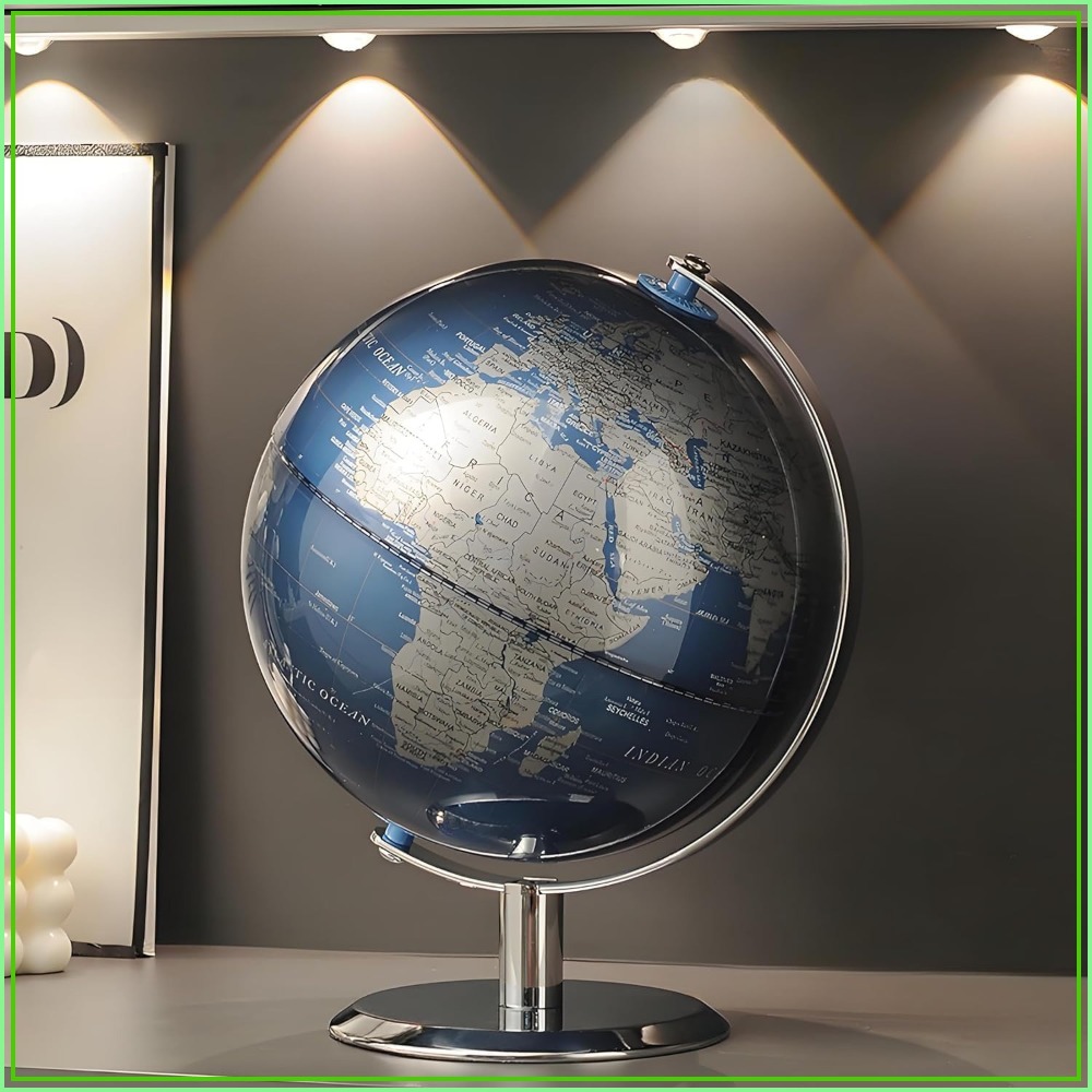 8 Inch World Globe with Stainl - مراجعة Office Tech Products وسعره