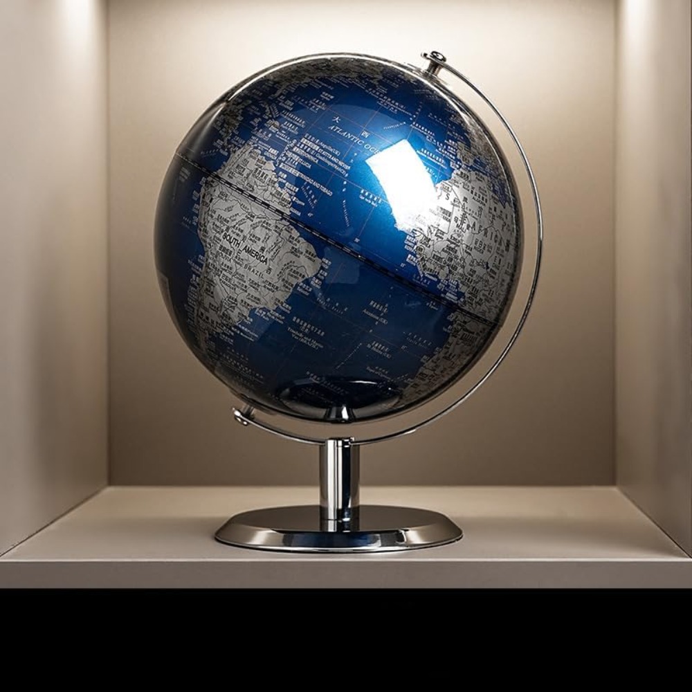 8 Inch World Globe with Stainl - مراجعة Office Tech Products وسعره