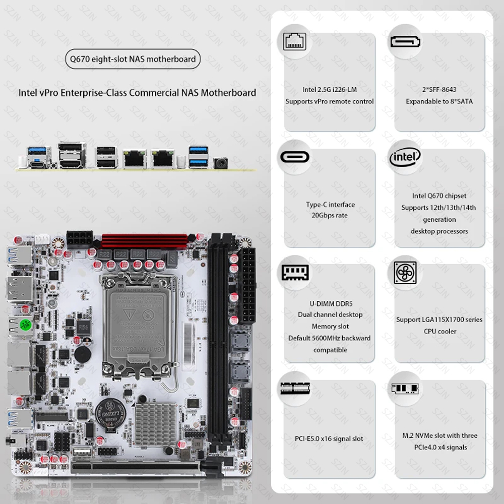 Q670 ITX NAS Motherboard Kit,  - مراجعة Office Tech Products وسعره